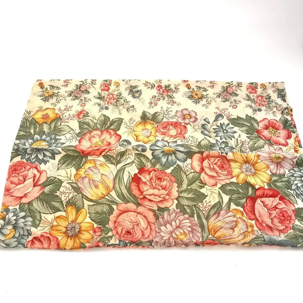 vintage morgan jones luxury muslin no-iron standard size pillow cases floral 4